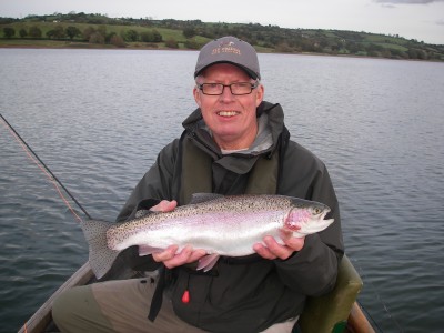 Barry Hawyes and a 4lb Blagdon Rainbow